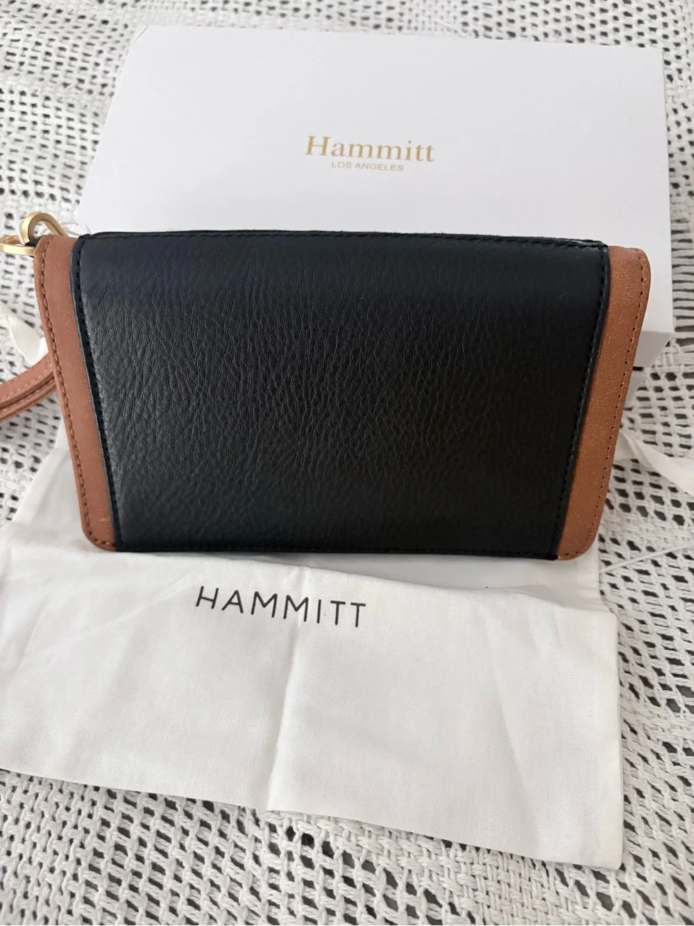 Hammitt Bryant Black and Brown Leather Wallet - NWT